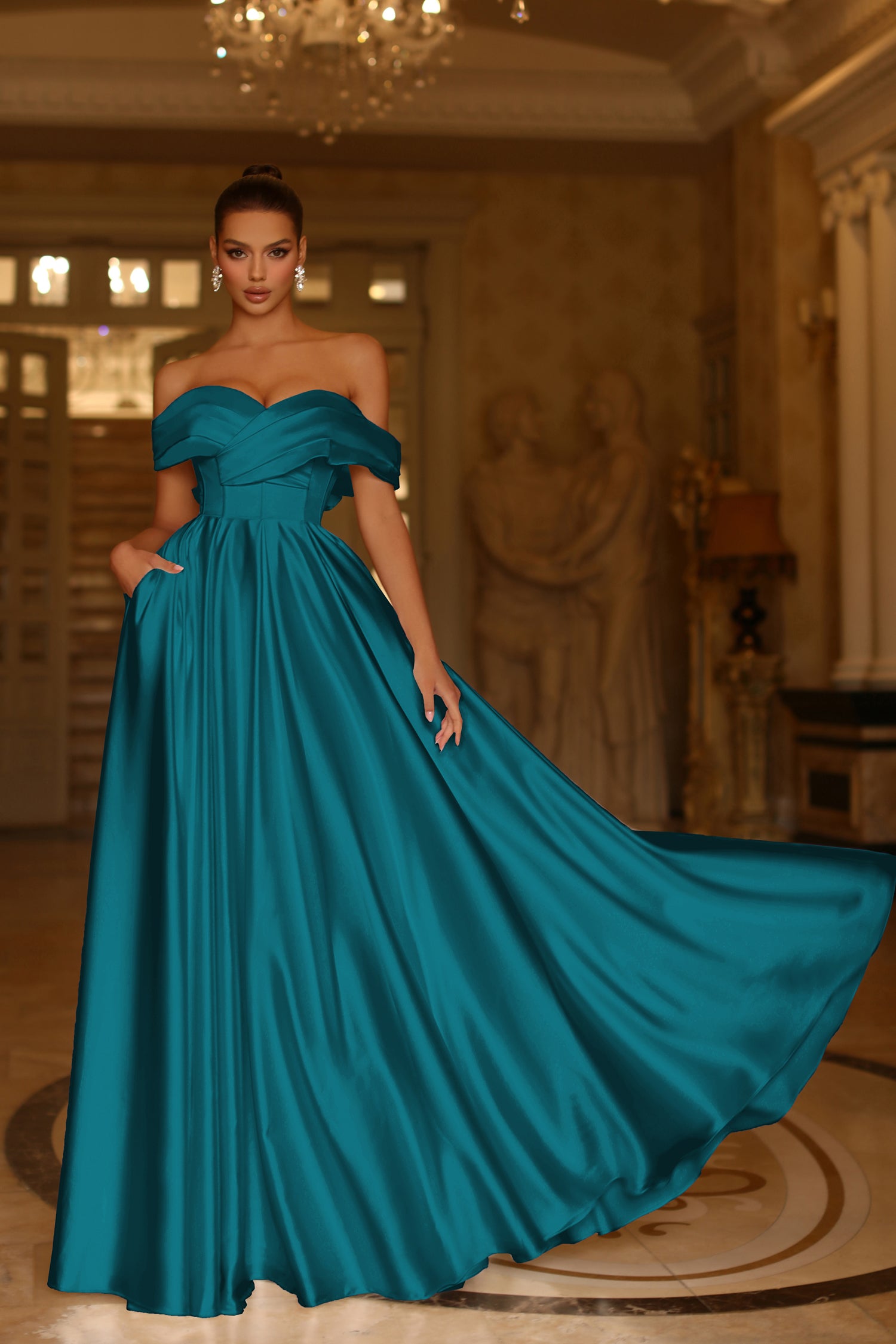 Turquoise semi 2024 formal dresses