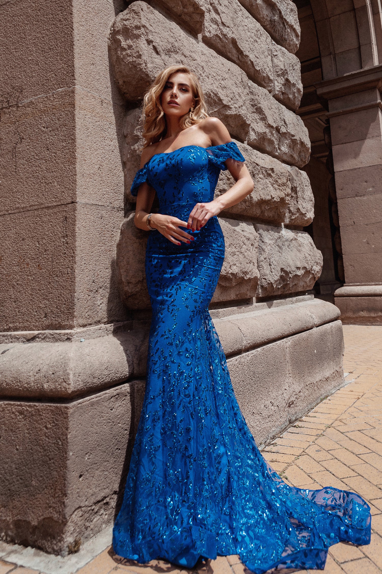 Mermaid prom dresses royal blue sale