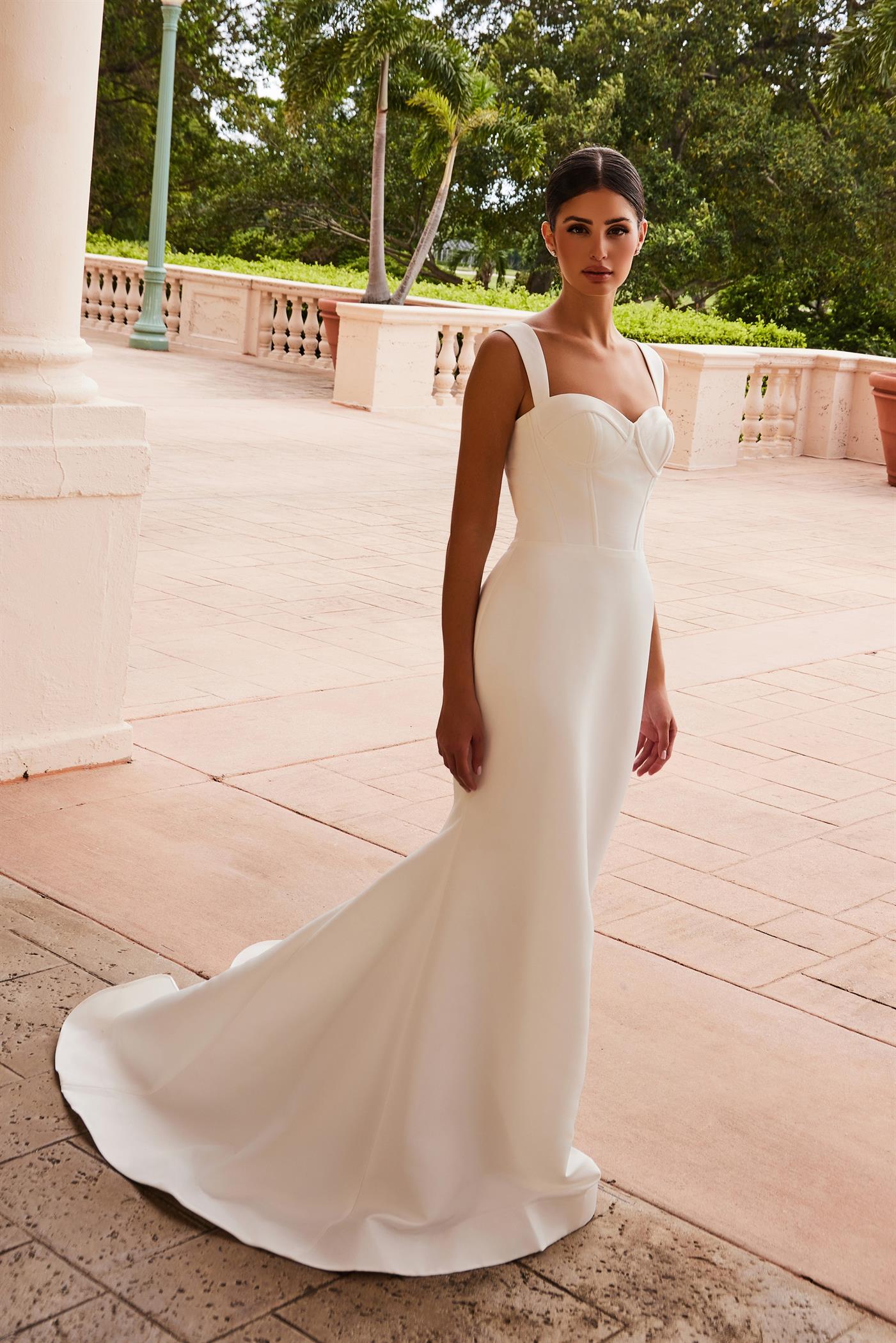 Noxanna Bridal ZANE Simple Elegant Satin Bridal & Wedding Dress