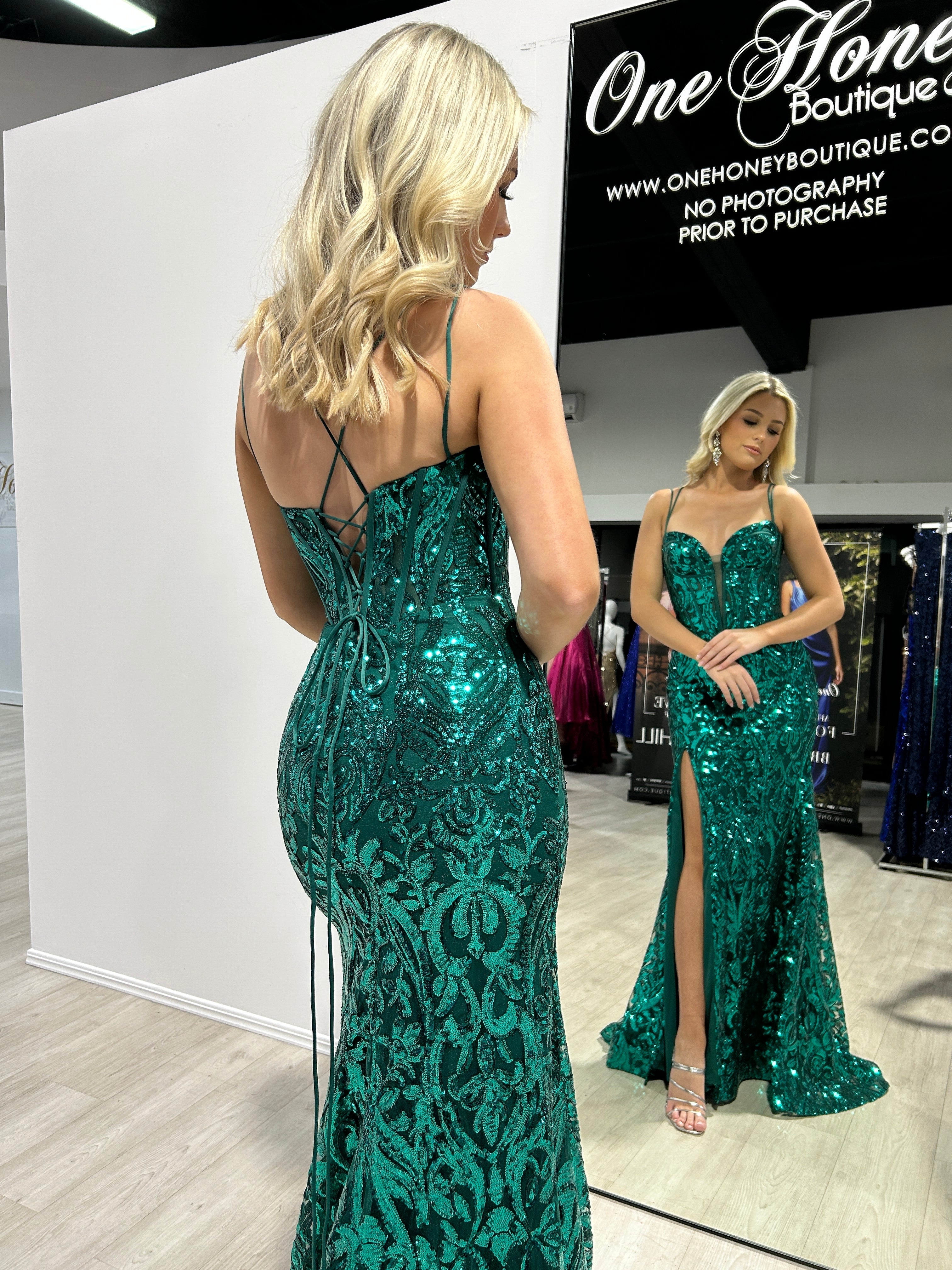 MILLIE Sequin Corset Mermaid Formal Gown Dress