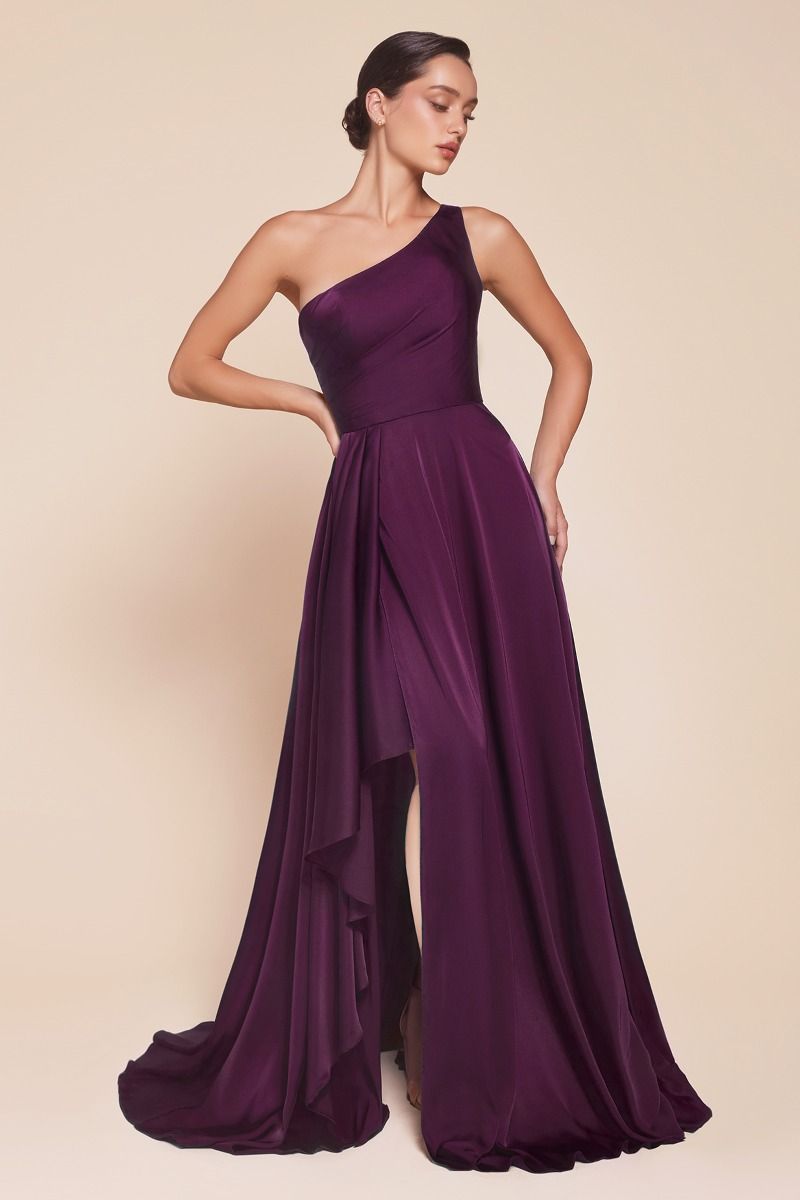 JASMINA One Shoulder Satin A Line Bridesmaid Dress