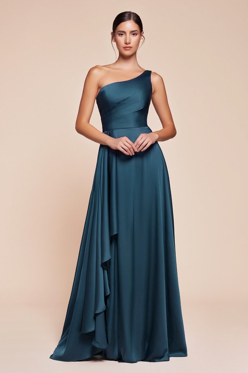 JASMINA One Shoulder Satin A Line Bridesmaid Dress