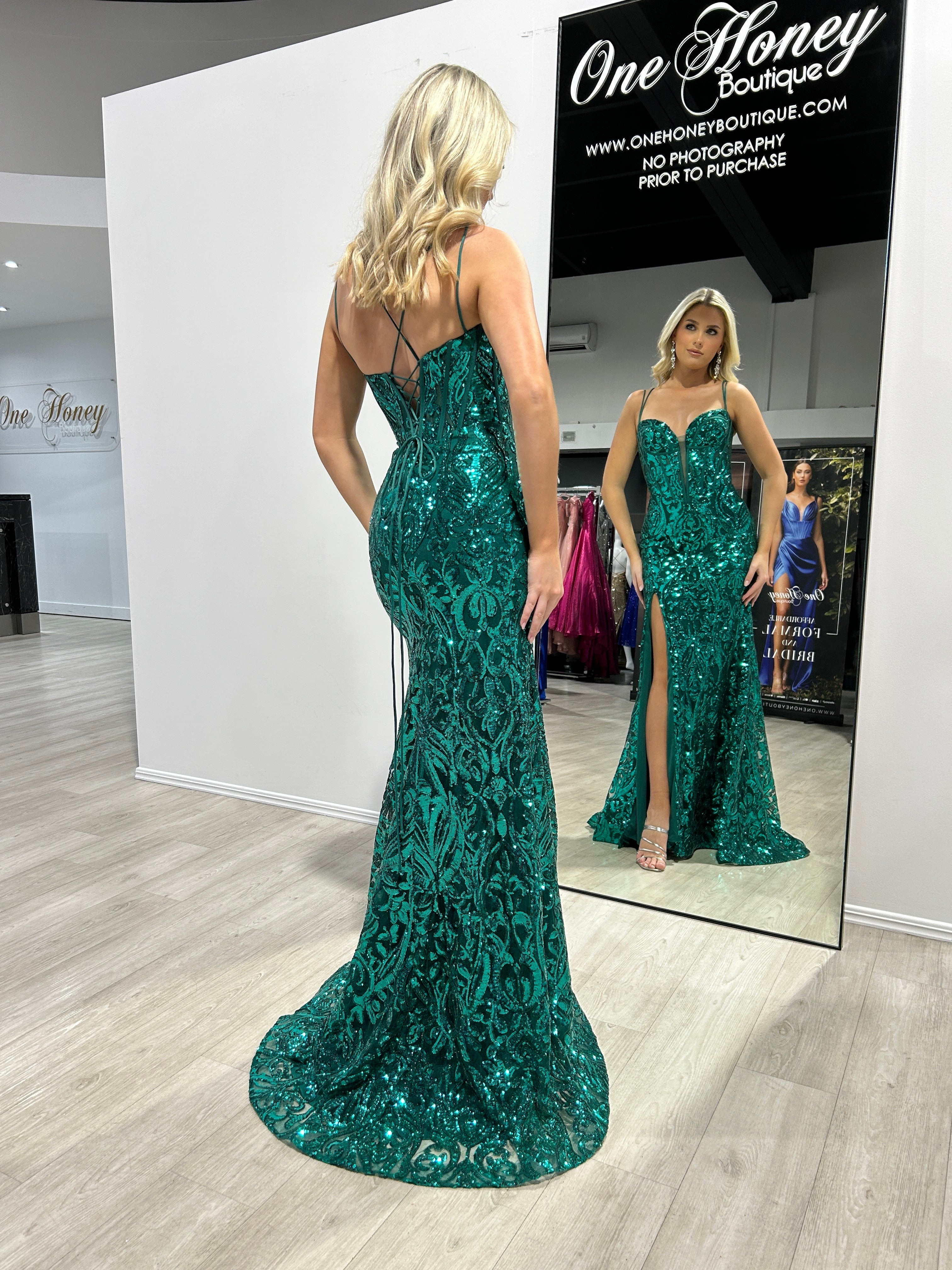 MILLIE Sequin Corset Mermaid Formal Gown Dress