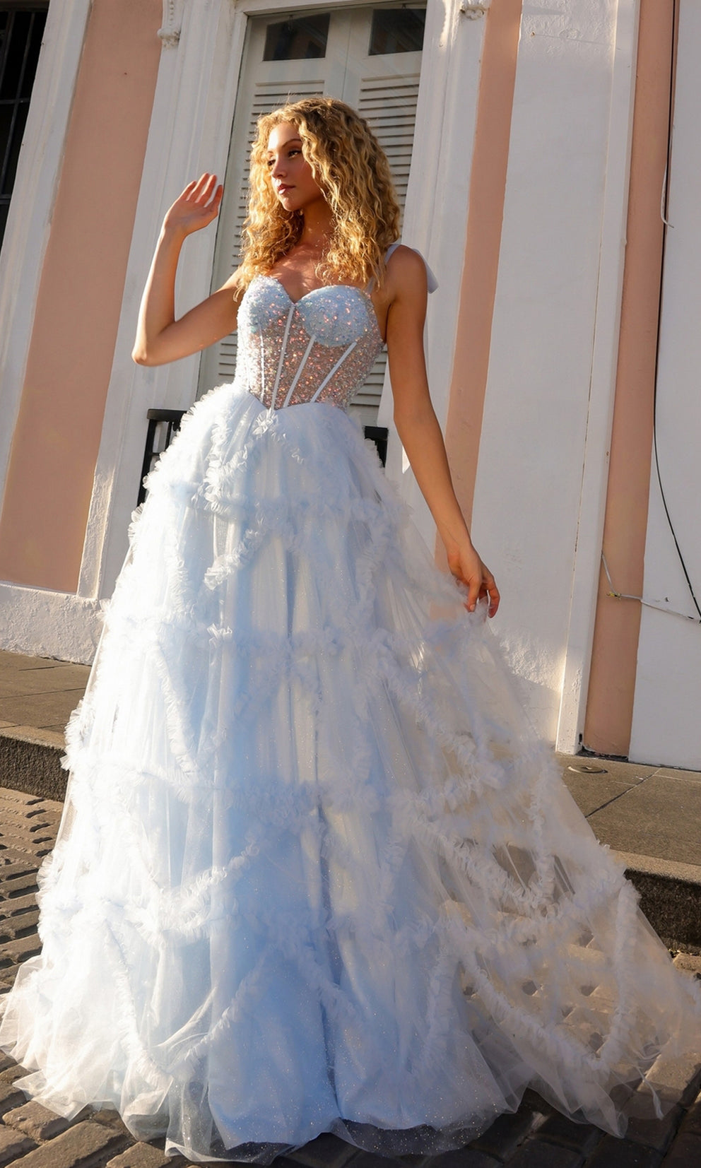 GABRIELLA Sweetheart Neckline Tulle Ball Gown School Formal & Prom Dress