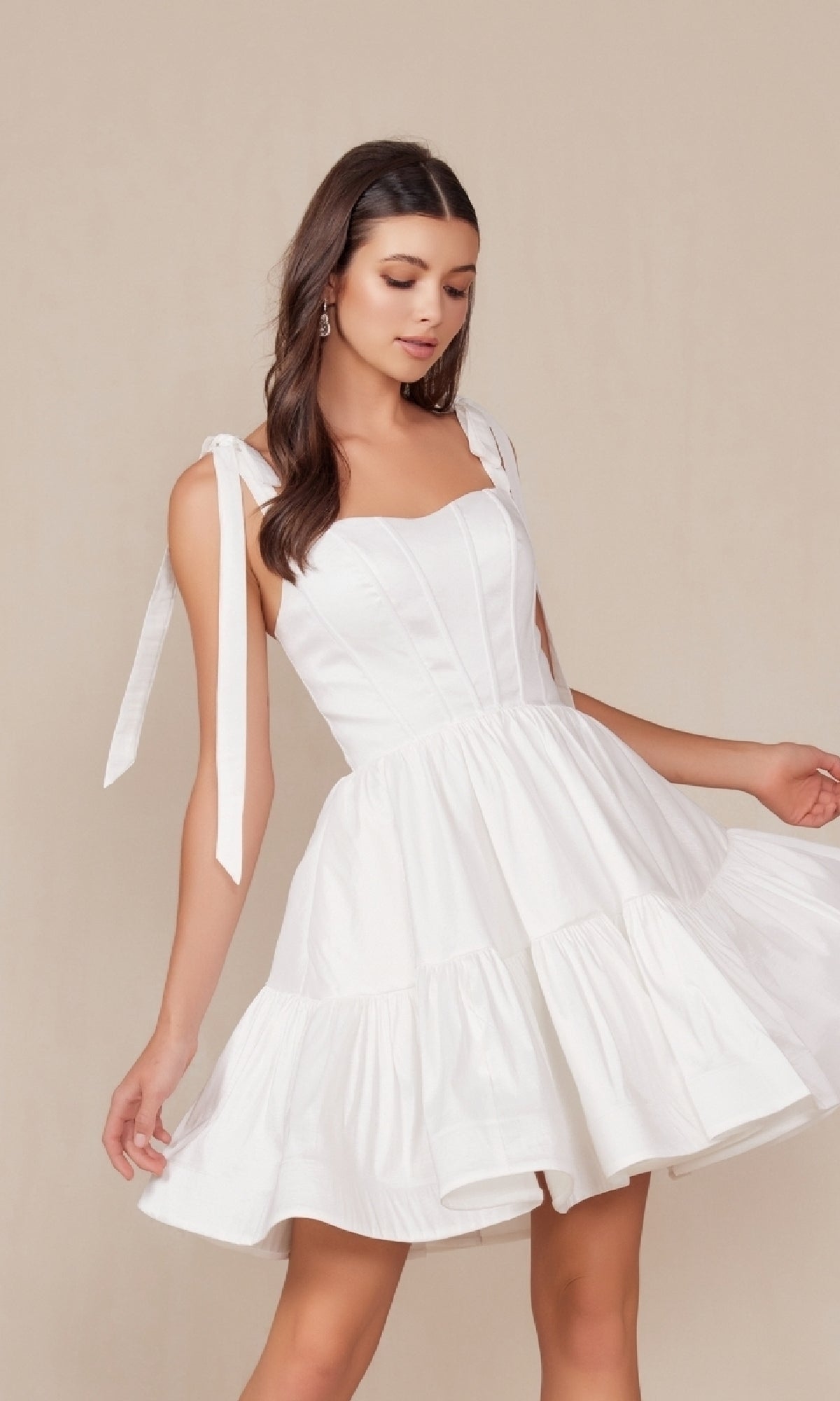 NIKA Hens Bride Off White Short A Line Dress