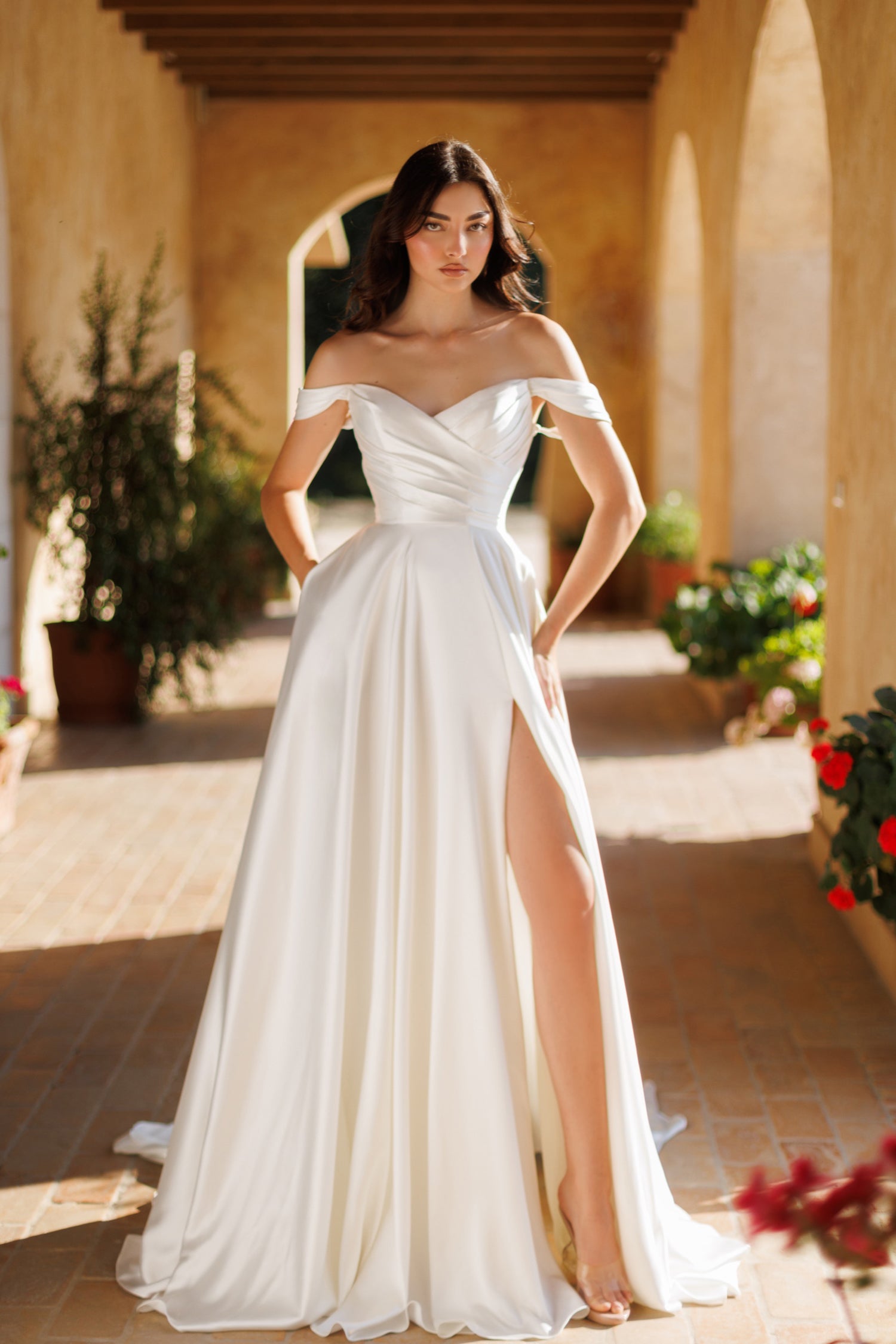 Tina Holly Couture Bridal TE565 SOPHIA Satin A Line Wedding Dress