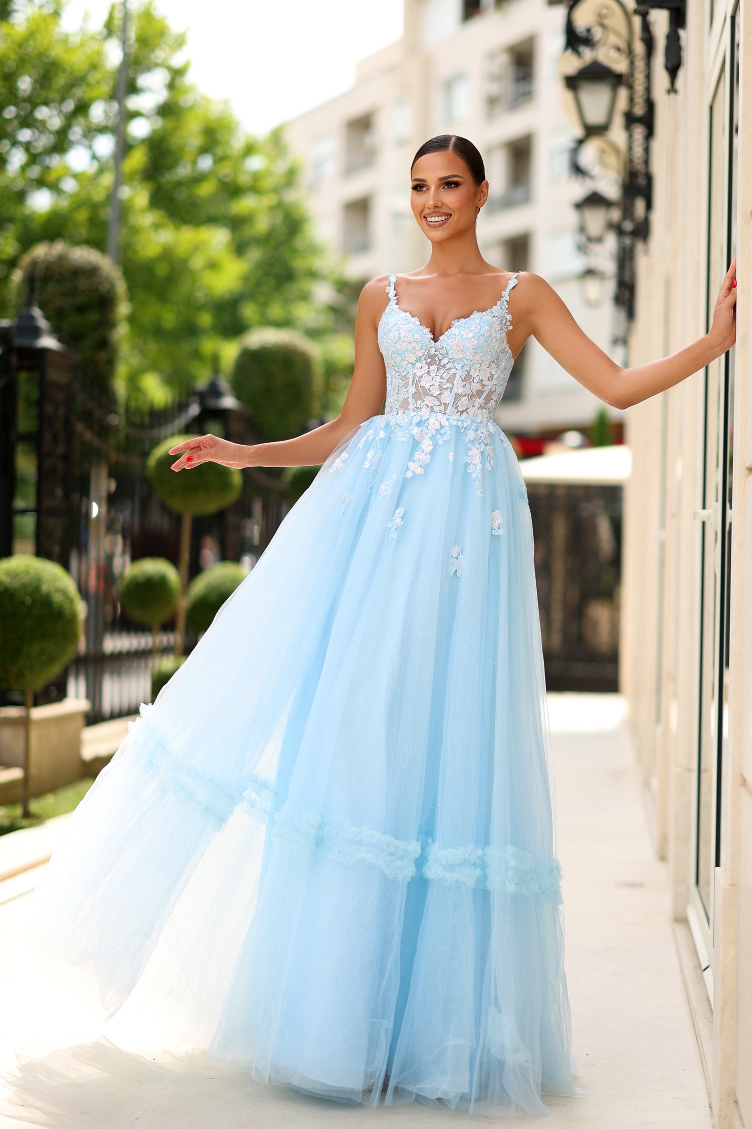 Tina Holly Couture TY405 Lace Tulle Prom Gown