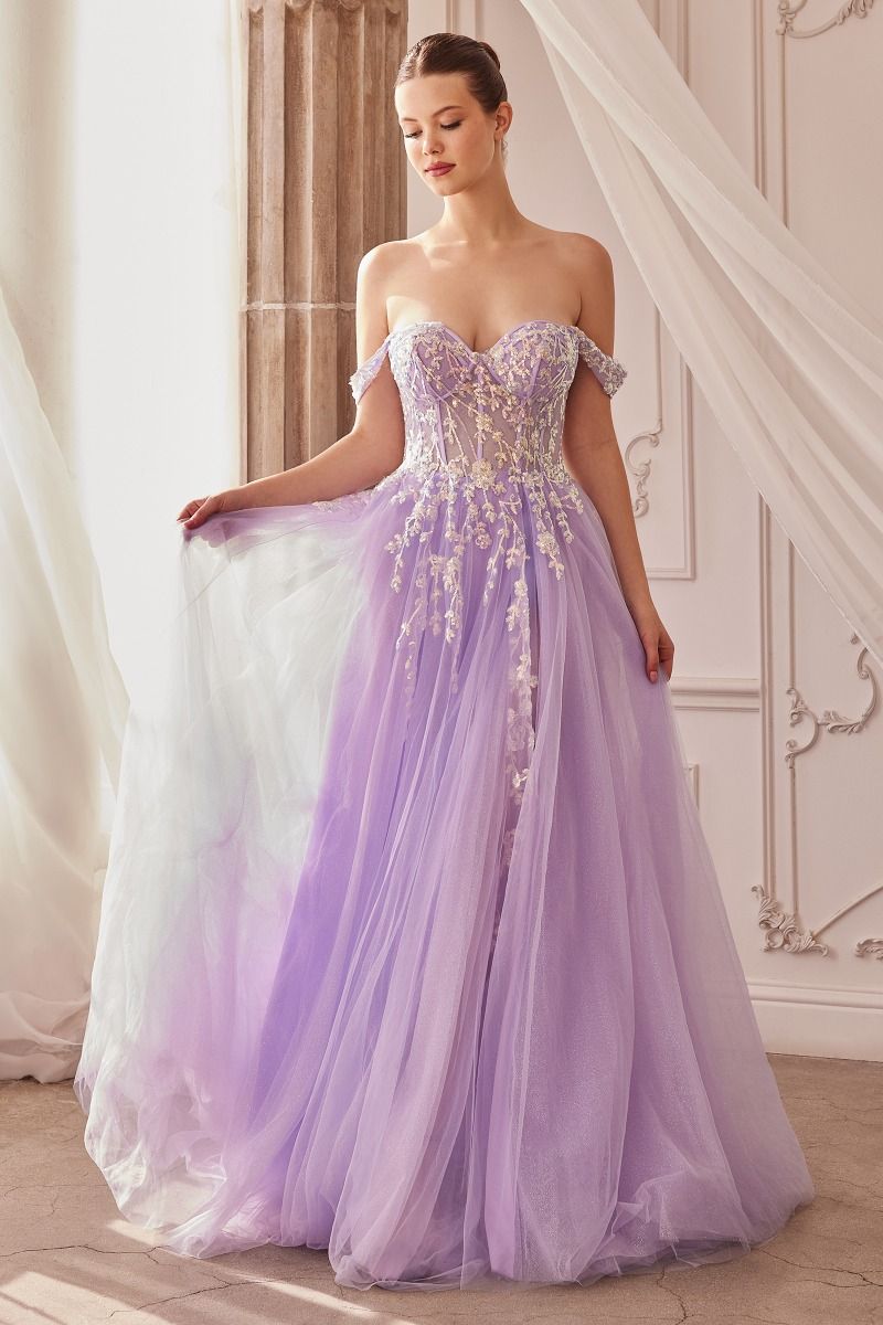 ENOLA Off the Shoulder Tulle Romantic Ballgown Formal Dress