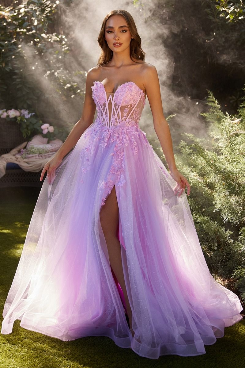 KATARINA Off the Shoulder A-Line Tulle Romantic Prom Dress