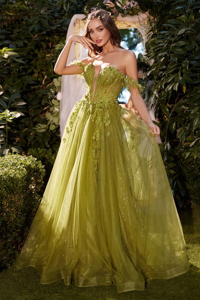 KATARINA Off the Shoulder A-Line Tulle Romantic Prom Dress