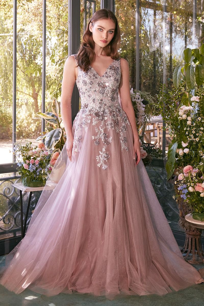 ROSALINDA Sequin & Tulle A Line Prom & Formal Dress