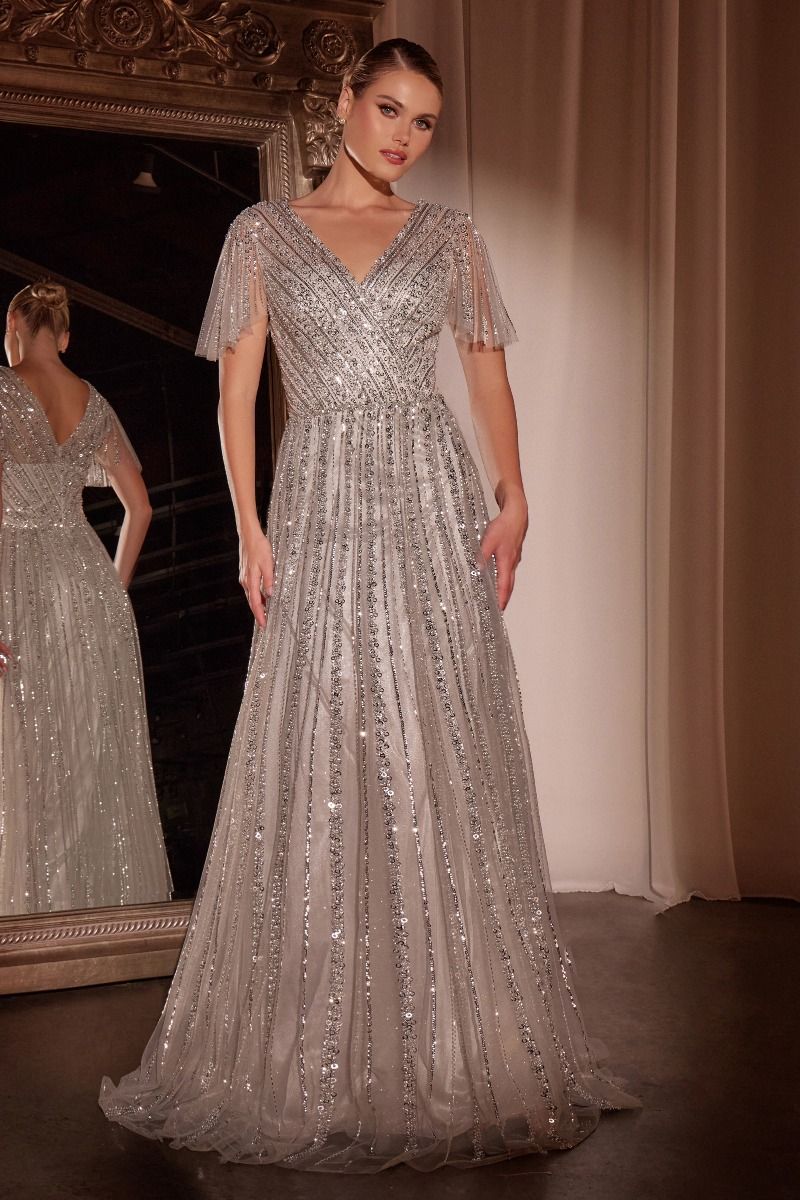 KIRSTEEN Sequin Embellished Mother of Groom Bride Evening Gown