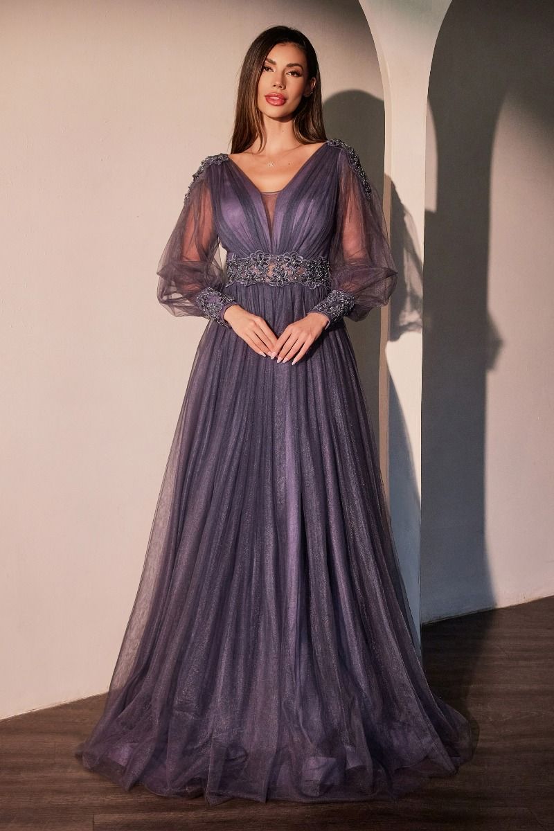 MEREDITH Long Sleeve Mother of Groom Bride A Line Evening Gown