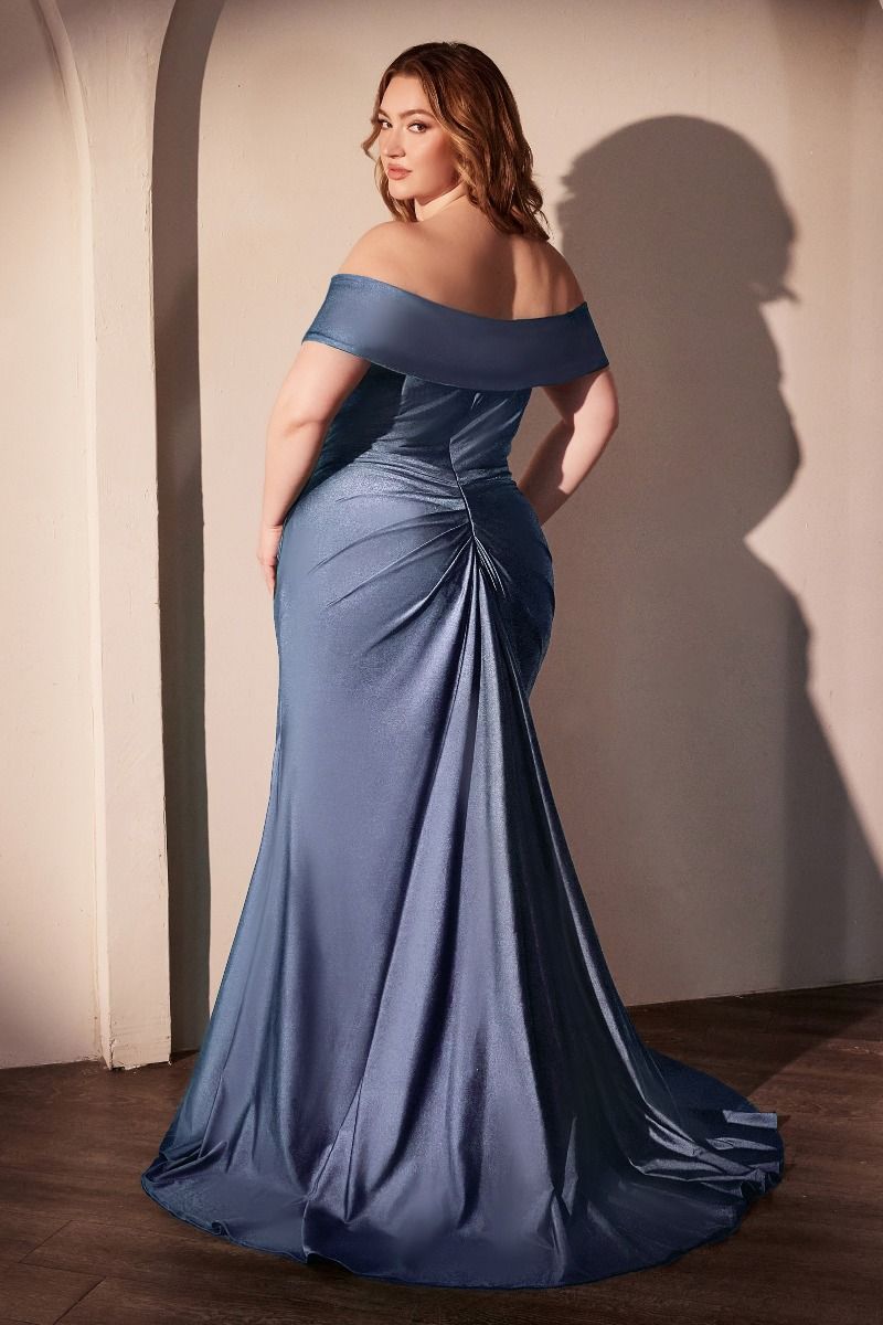 KAILA Curve Off Shoulder Silky Bridesmaid Semi Formal Dress