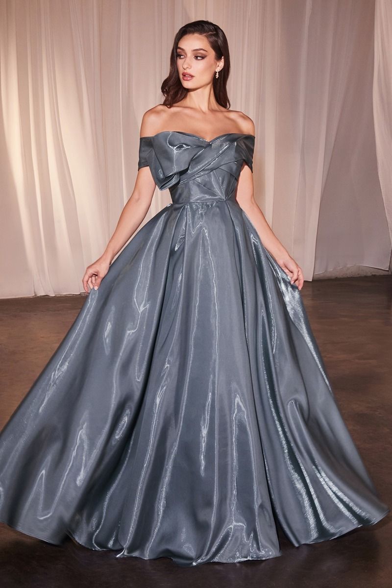 DAND Off Shoulder Organza Mother of Bride Groom Ball Gown Dress