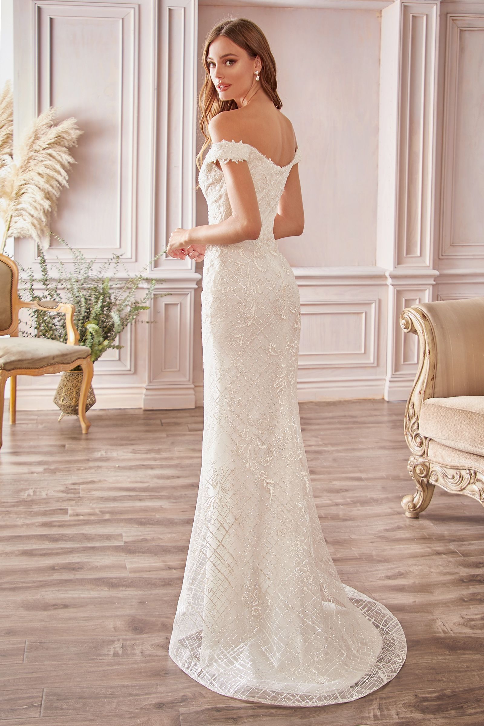 Divinity Bridal LARISSA Lace Sequin Applique Mermaid Wedding Dress