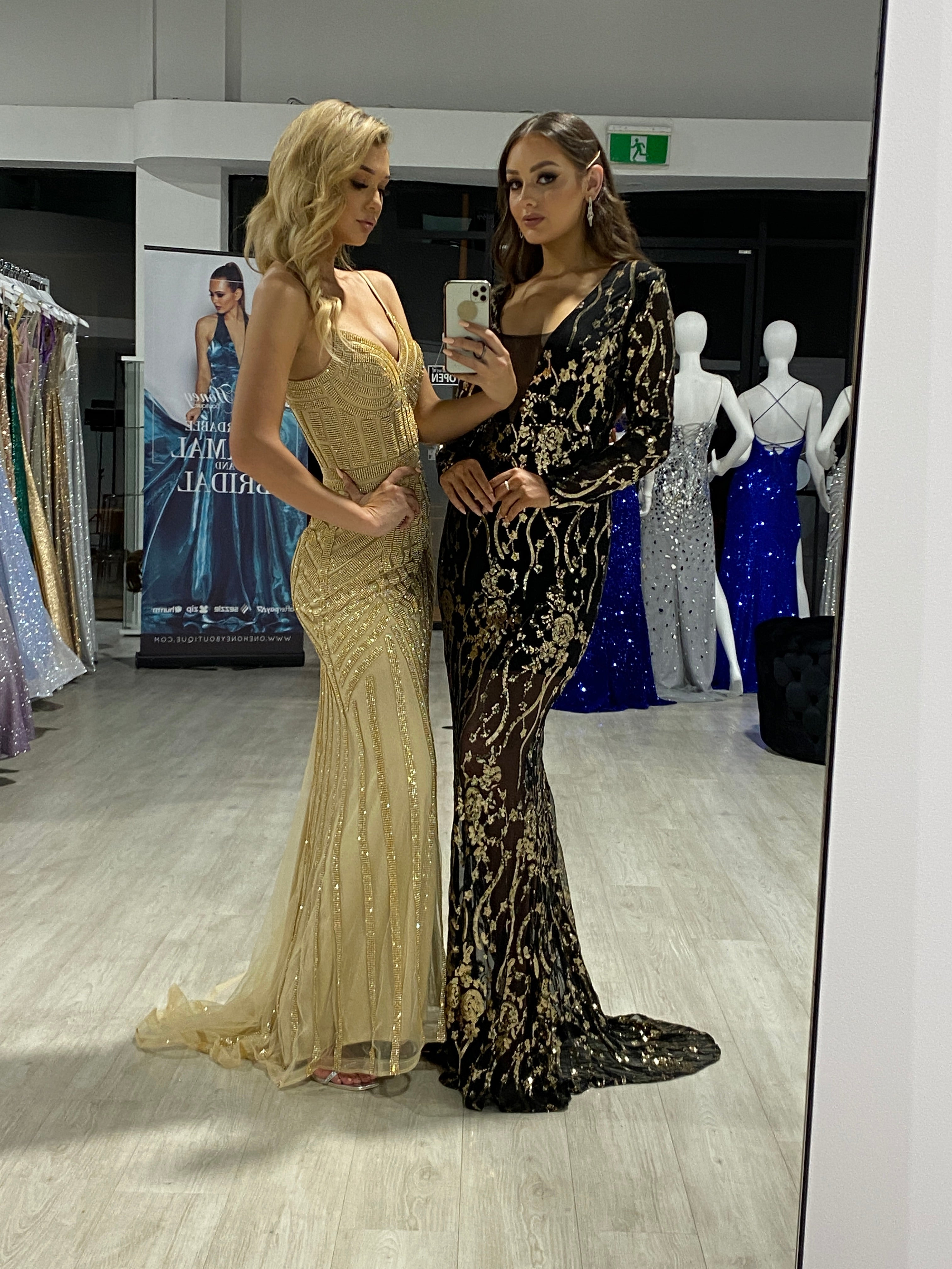 Honey Couture DIAMONDS Sequin Mermaid Formal Gown Dress