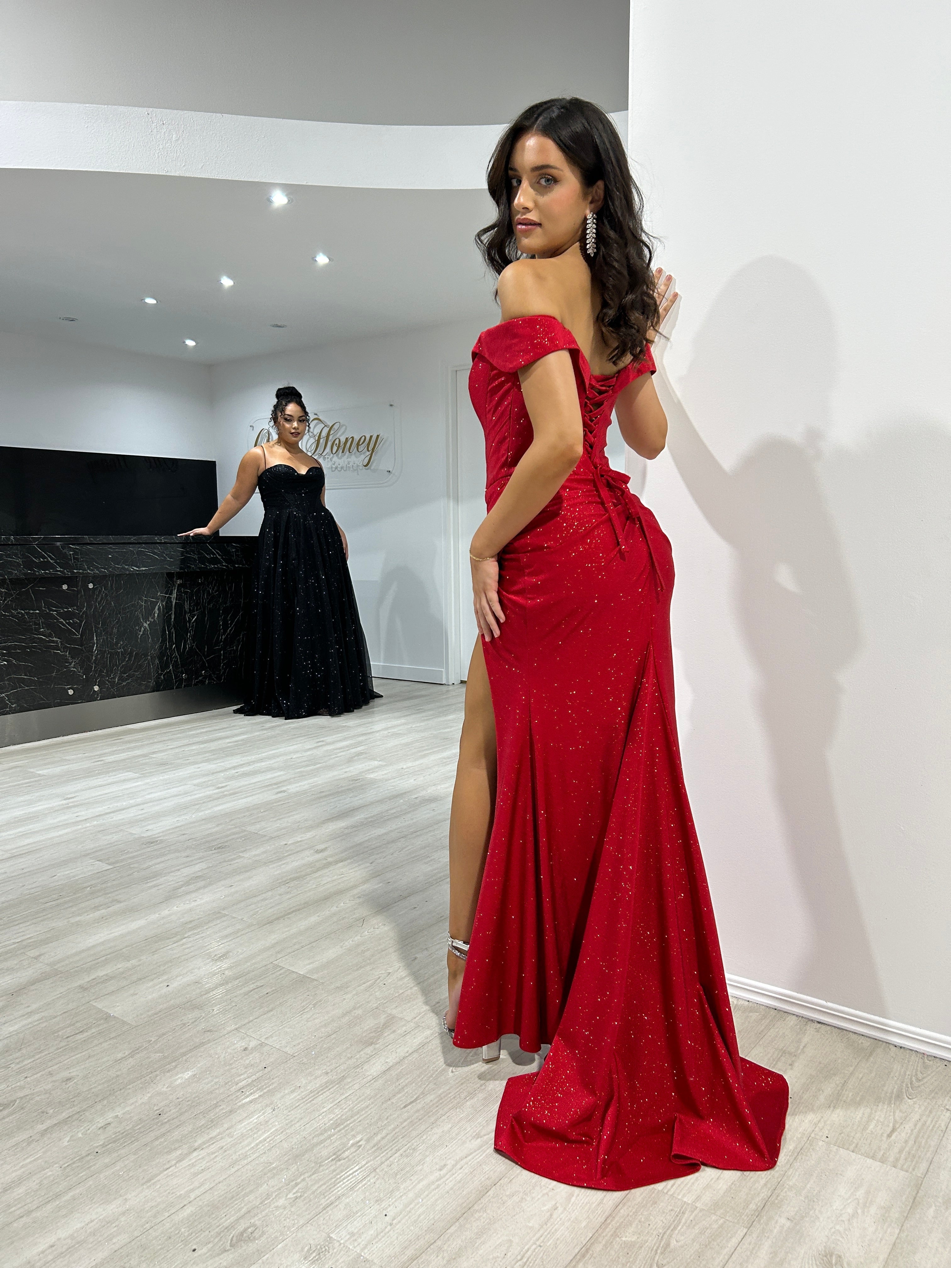 DREYA Glitter Ball Gown School Formal Dress by Honey Couture