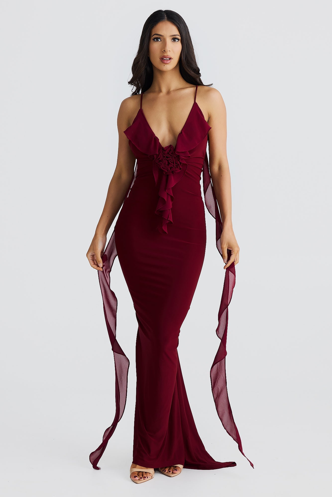 MÉLANI The Label DANIELA Low Back Rose Feature Dress