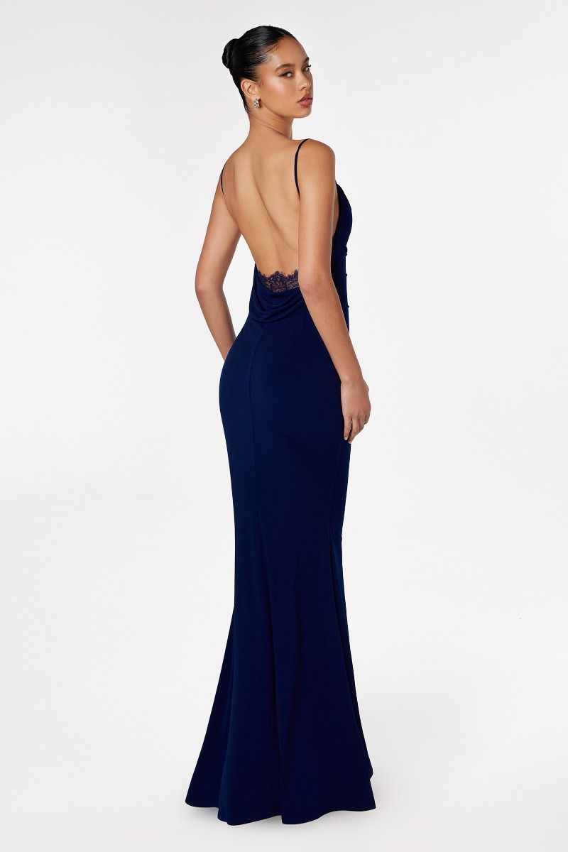 KALI Fitted Scoop Back Prom & Semi Formal Dress