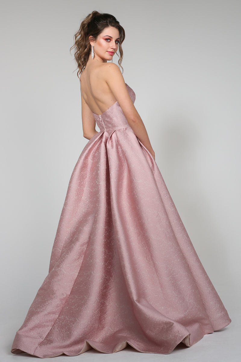 Tina Holly Couture TA611B Dusty Pink Strapless Ball Gown Formal Dress ...