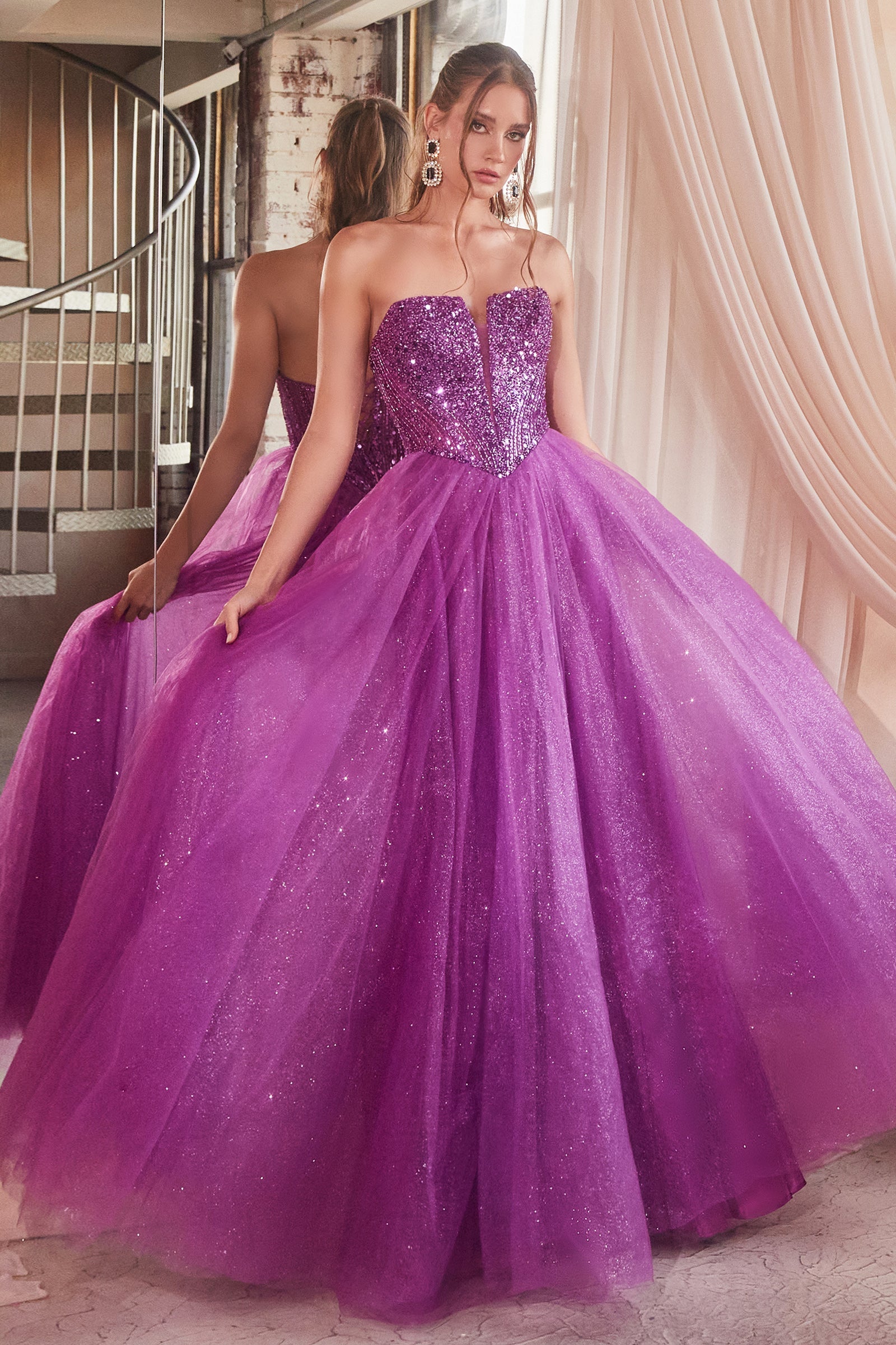 LEIA Strapless Bustier Tulle A-Line Ball Gown Formal Dress