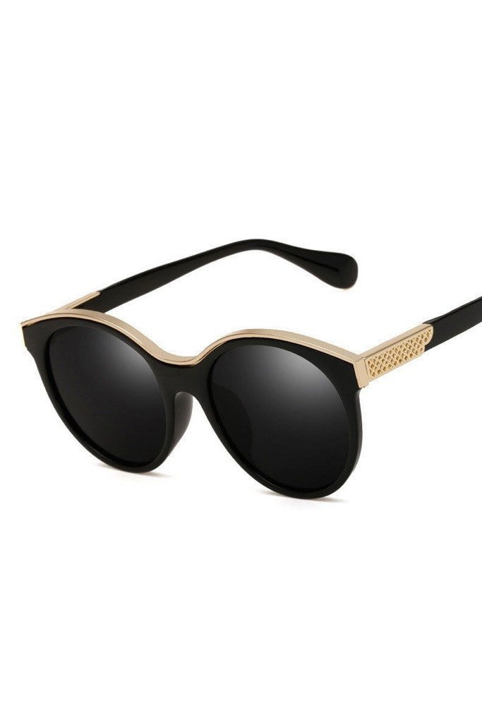 Honey Couture KRIS Black &amp; Gold Frame Sunglasses Honey Couture Sunglasses$ AfterPay Humm ZipPay LayBuy Sezzle