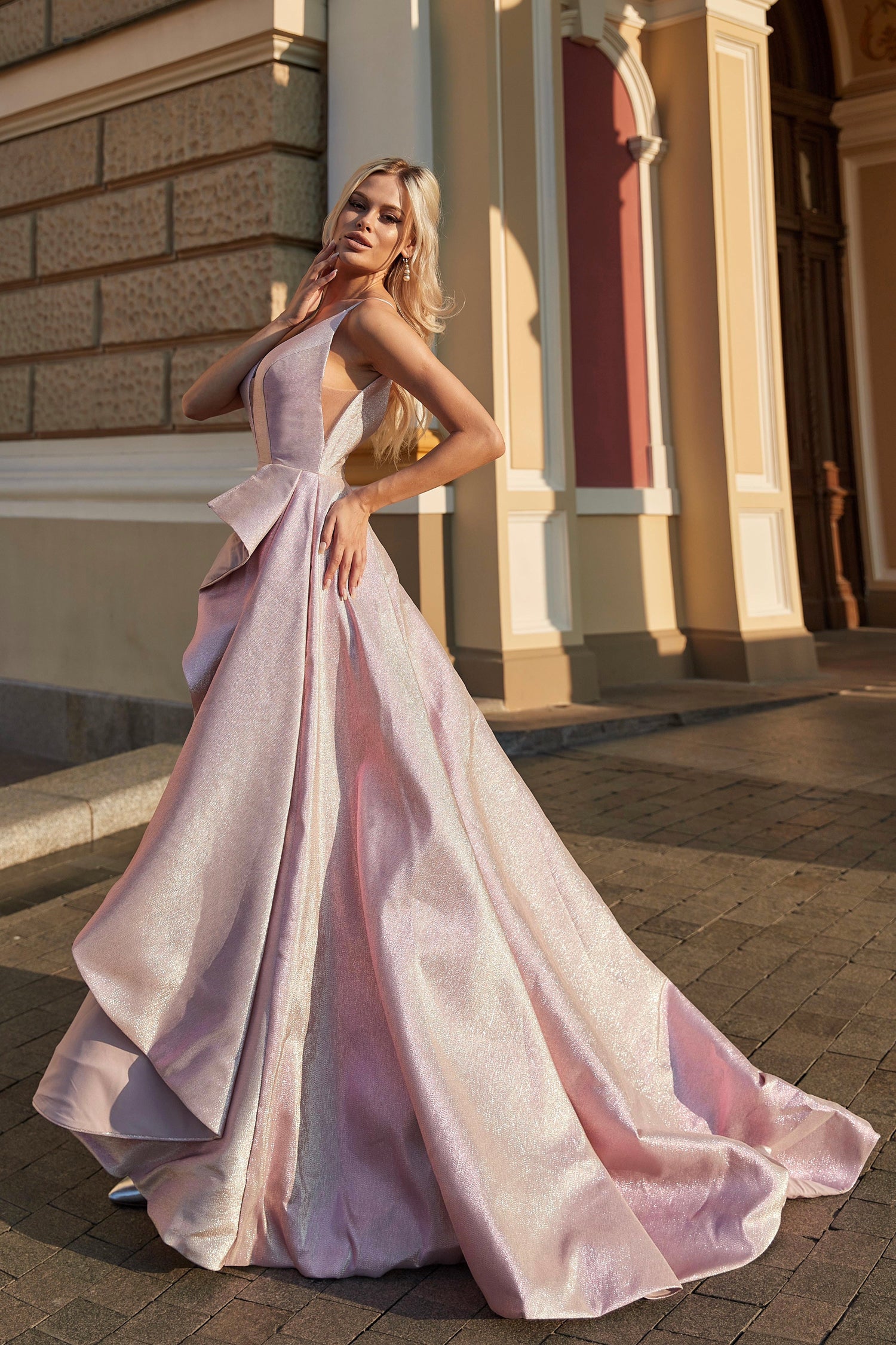 Pink fitted clearance dress