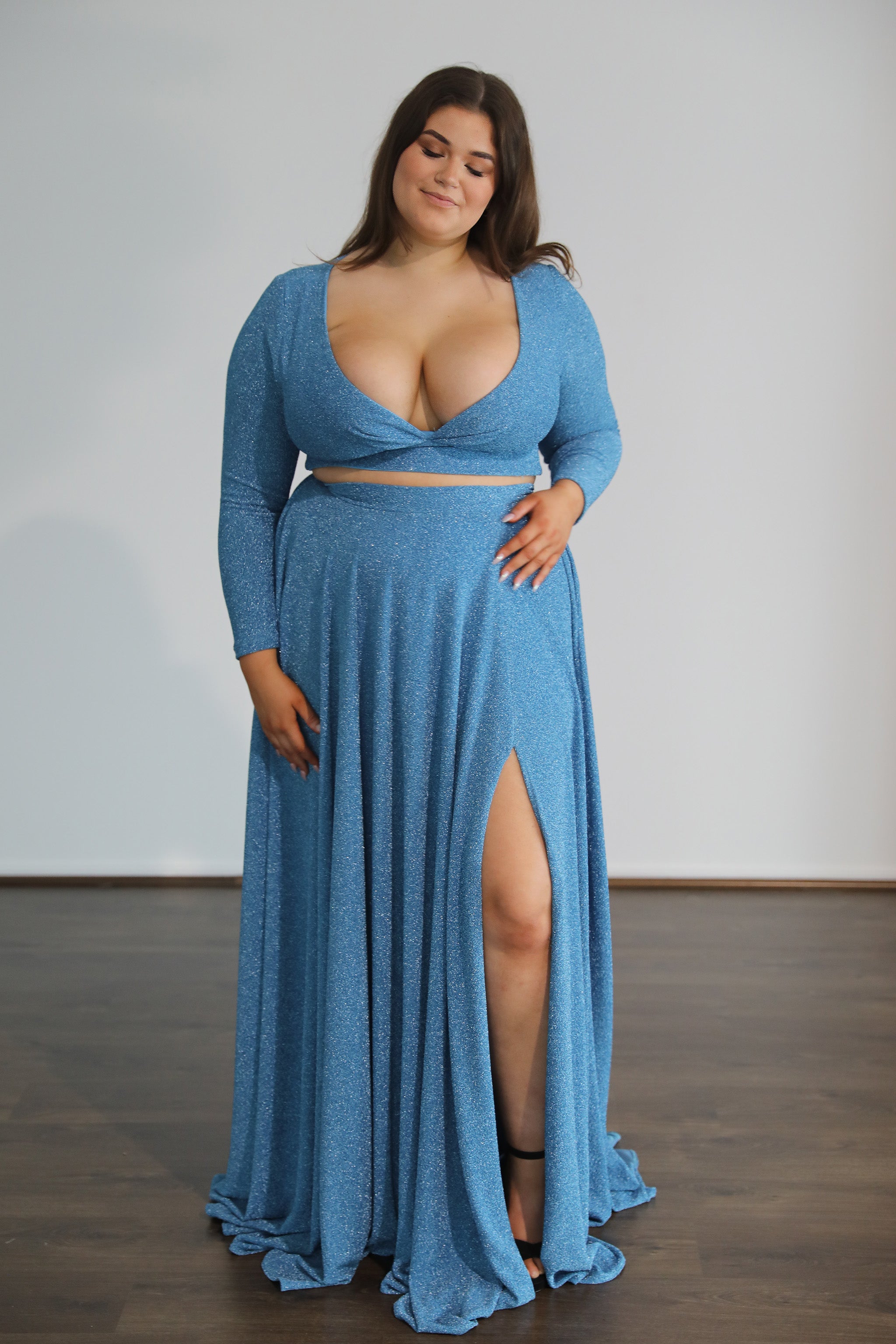 Plus size two piece homecoming dress hotsell