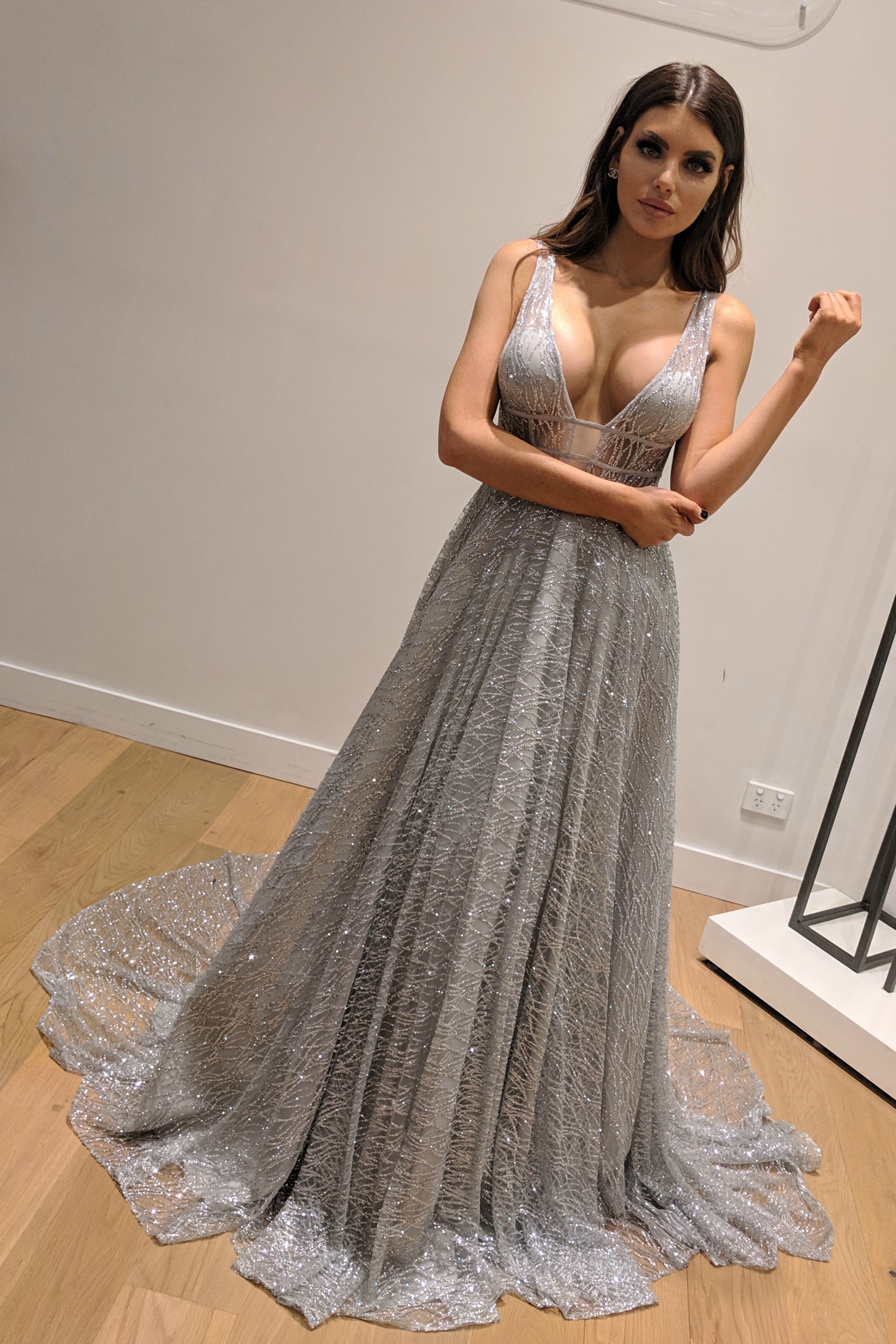 Silver 2025 dresses cheap