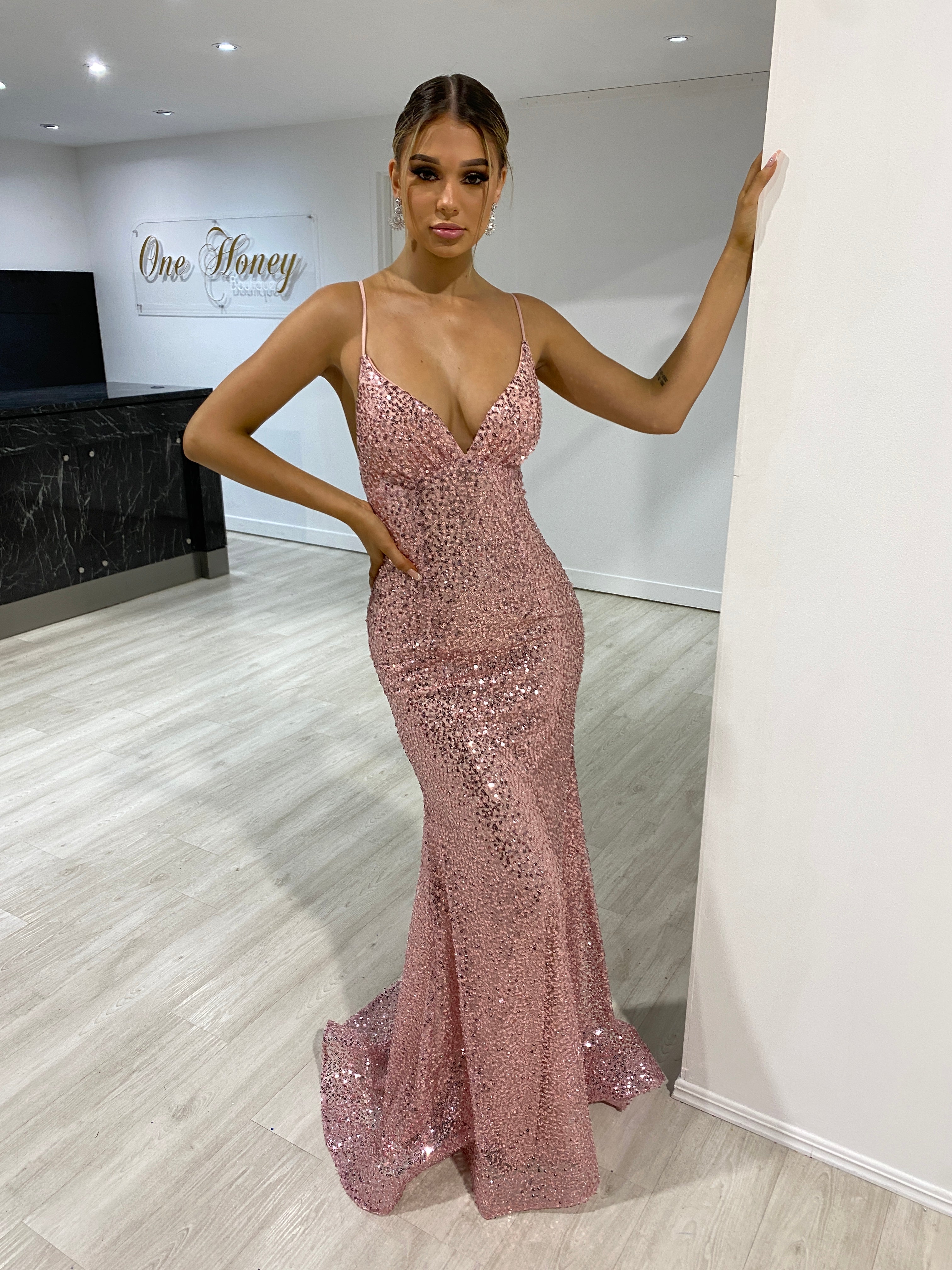 Blush 2025 sequin gown