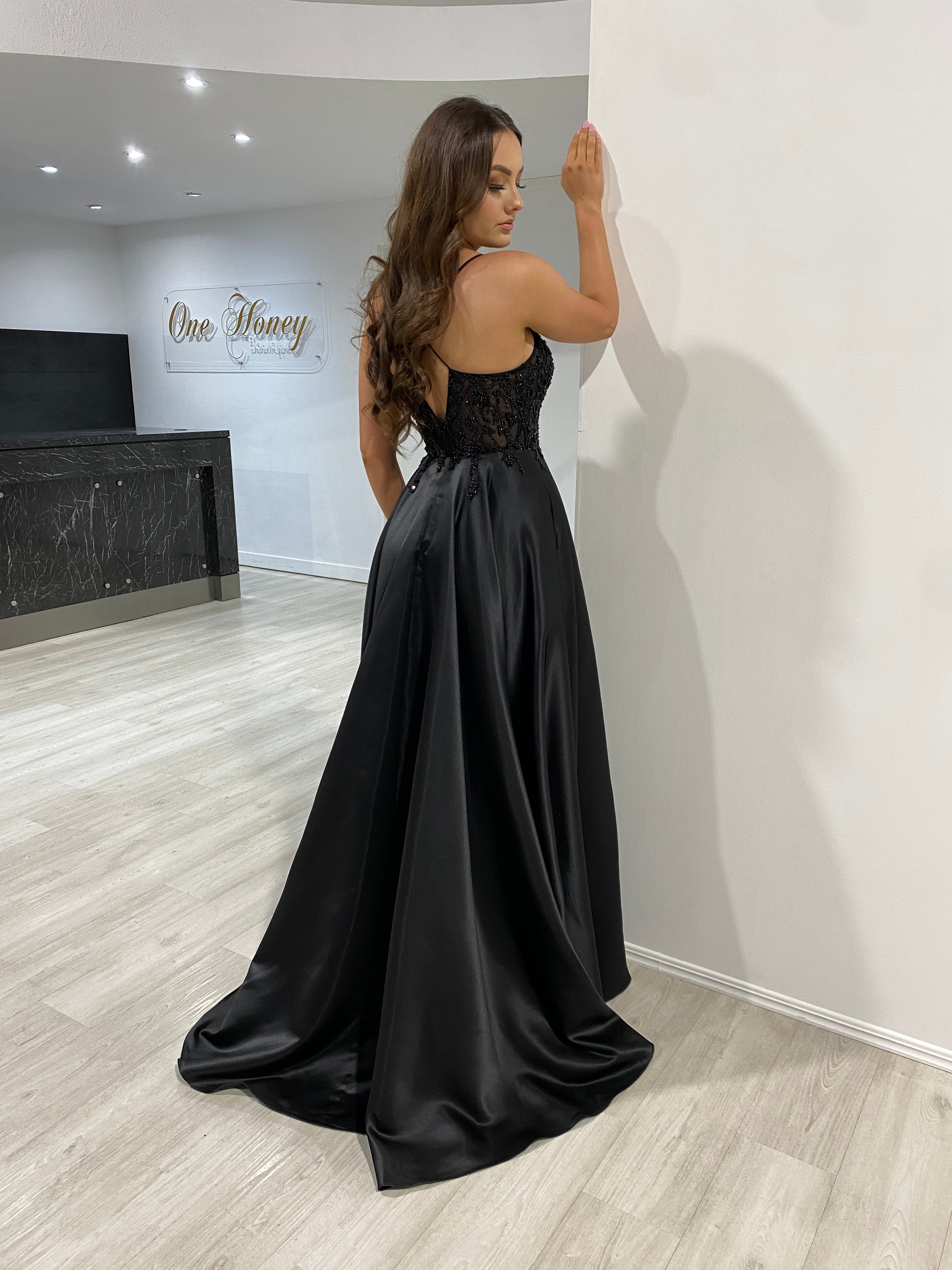 Plain black formal dress hotsell