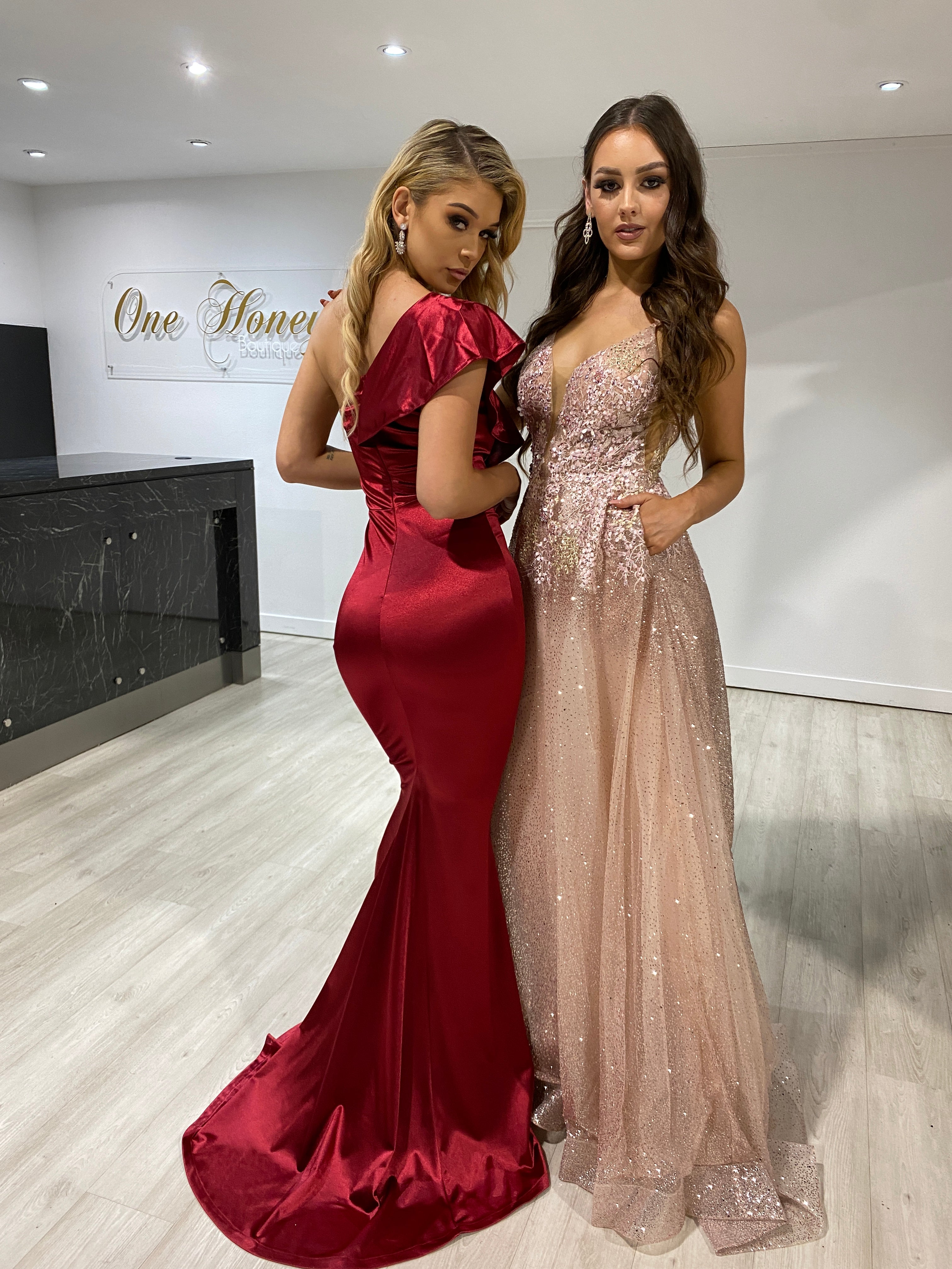 Rose colored formal store dresses