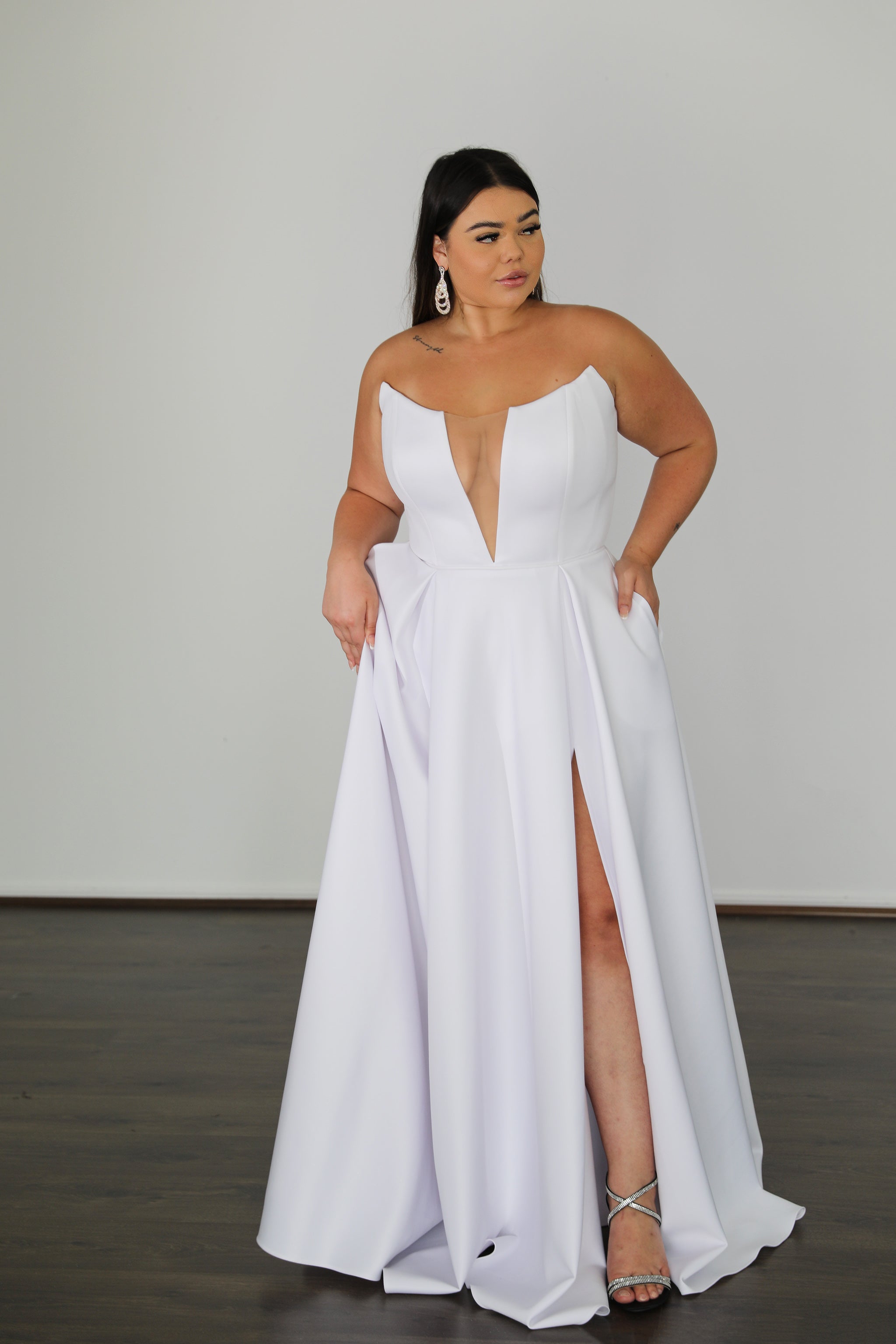 Once Labeled Designer BELLE Scuba Curve Plus Size Formal Dress